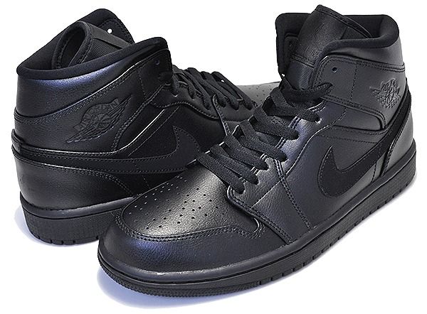 Nike Air Jordan 1 Retro, черный, кожа, мужские