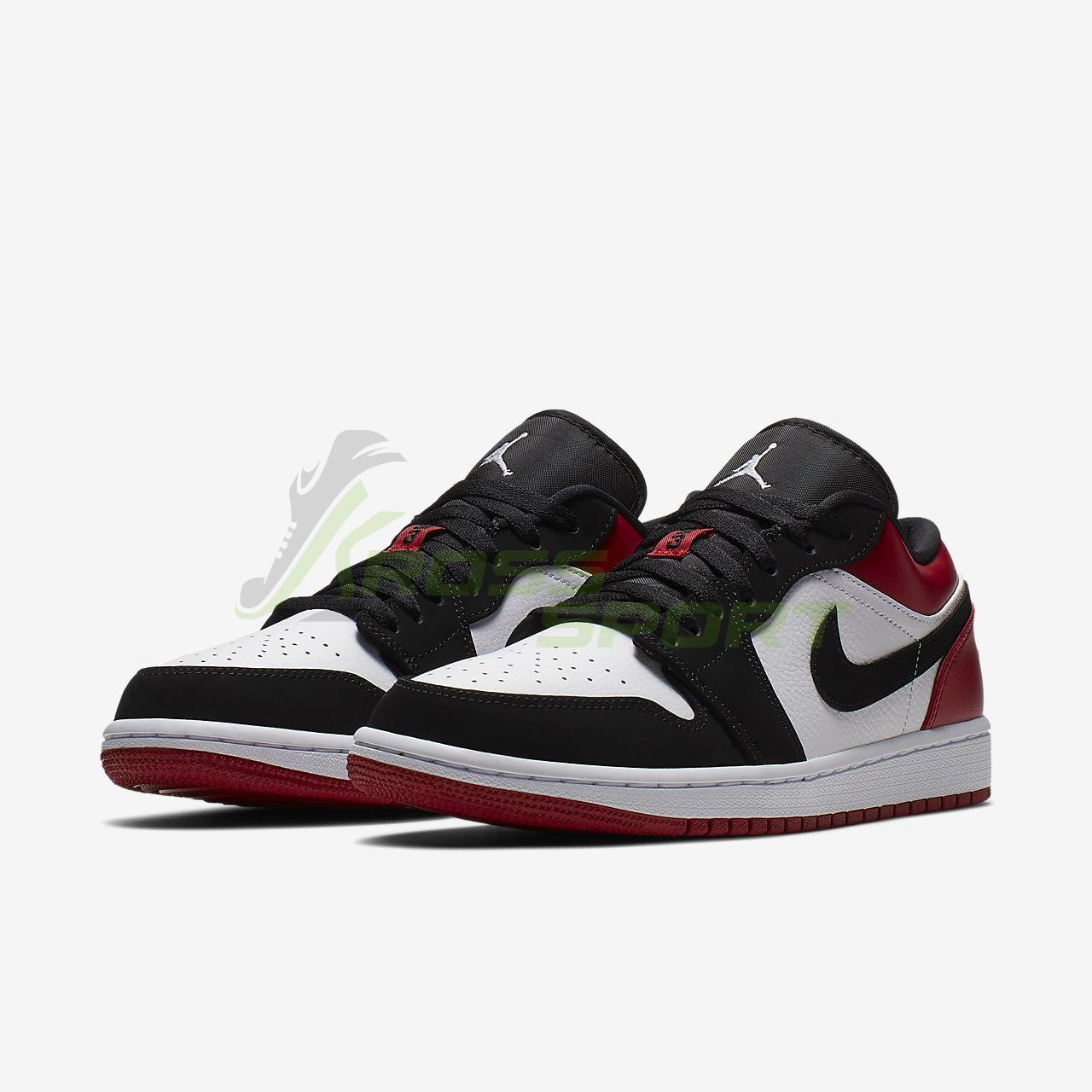  Nike Air Jordan 1 Retro "Black Toe" Low Black/White/Red