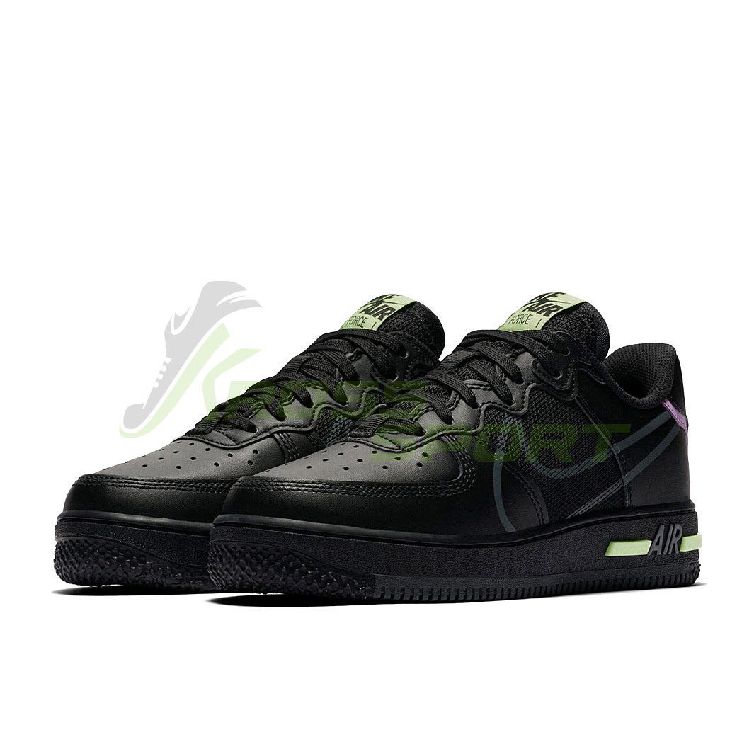  Nike Air Force 1 React Black