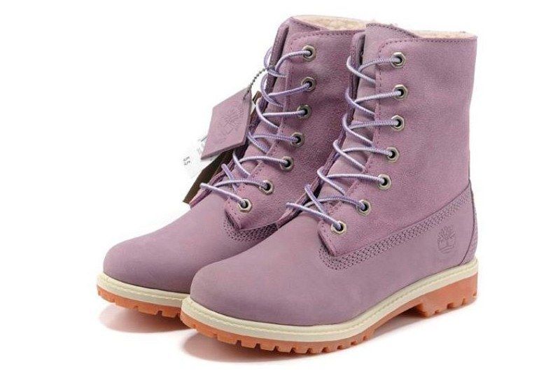 Зимние женские ботинки Timberland Teddy Fleece Purple