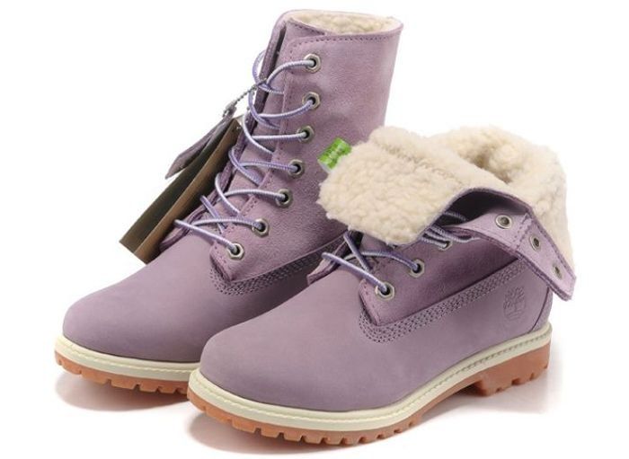 Зимние женские ботинки Timberland Teddy Fleece Purple