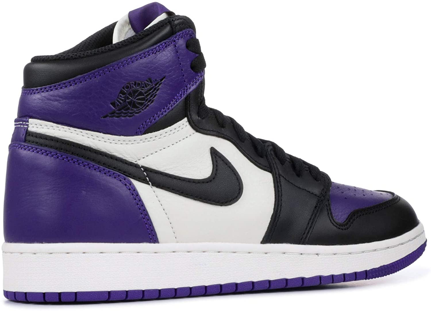 Nike Air Jordan 1 Retro High OG Court Purple, фиолетовые с белым и черным, кожа, мужские