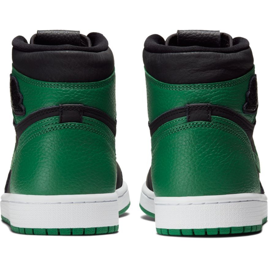 Nike Jordan 1 Retro, зеленый, черный, кожа, женские