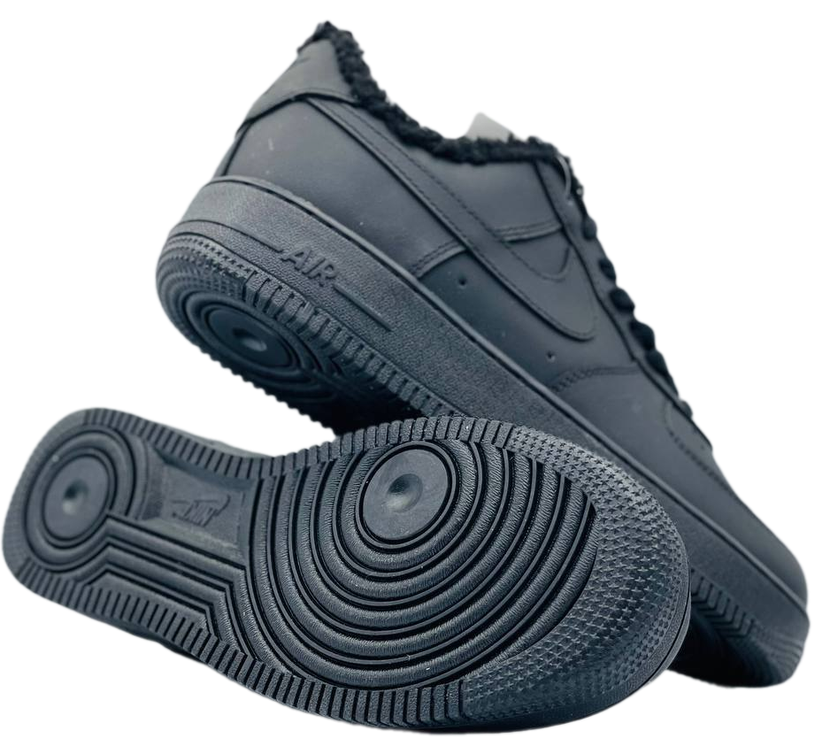 Nike  Air Force 1 Low Black зимние