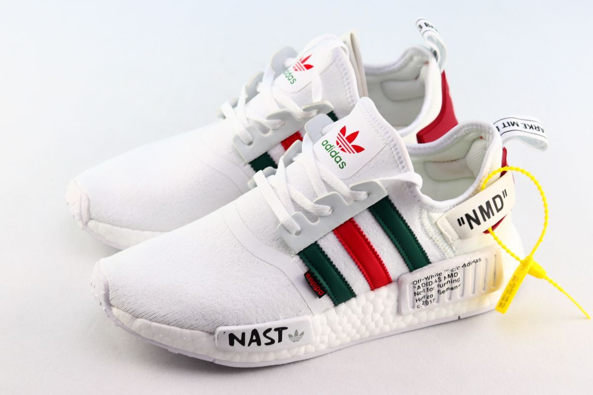  Adidas NMD R1 White/Green/Red