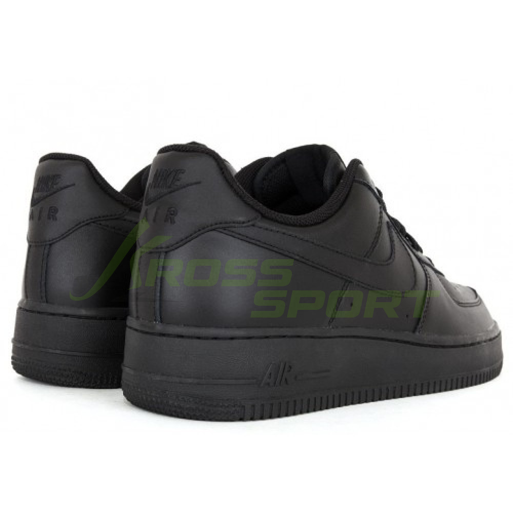 Nike Air Force 1 Low All Black с мехом