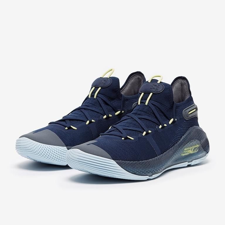 Under Armour Curry 6 Blue/Grey, синий, серый, нейлон, текстиль, мужские