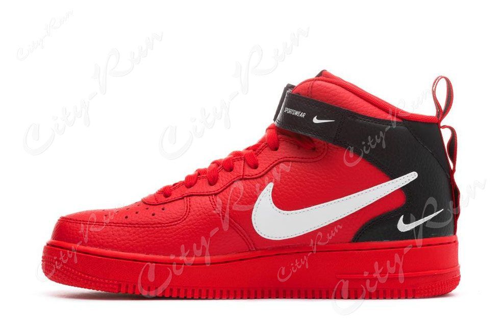  Nike Air Force 1 LV8 Utility Mid Red/Black/White