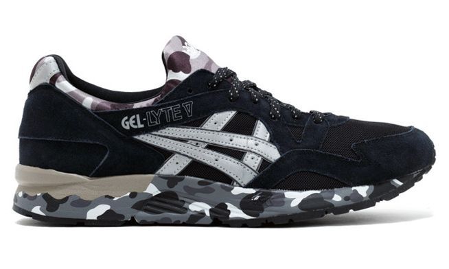 Asics Gel Lyte 5 черные с белым, камуфляж (39-44)