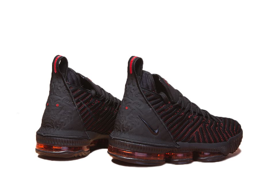 Nike Lebron, черный с красным, нейлон, текстиль, мужские