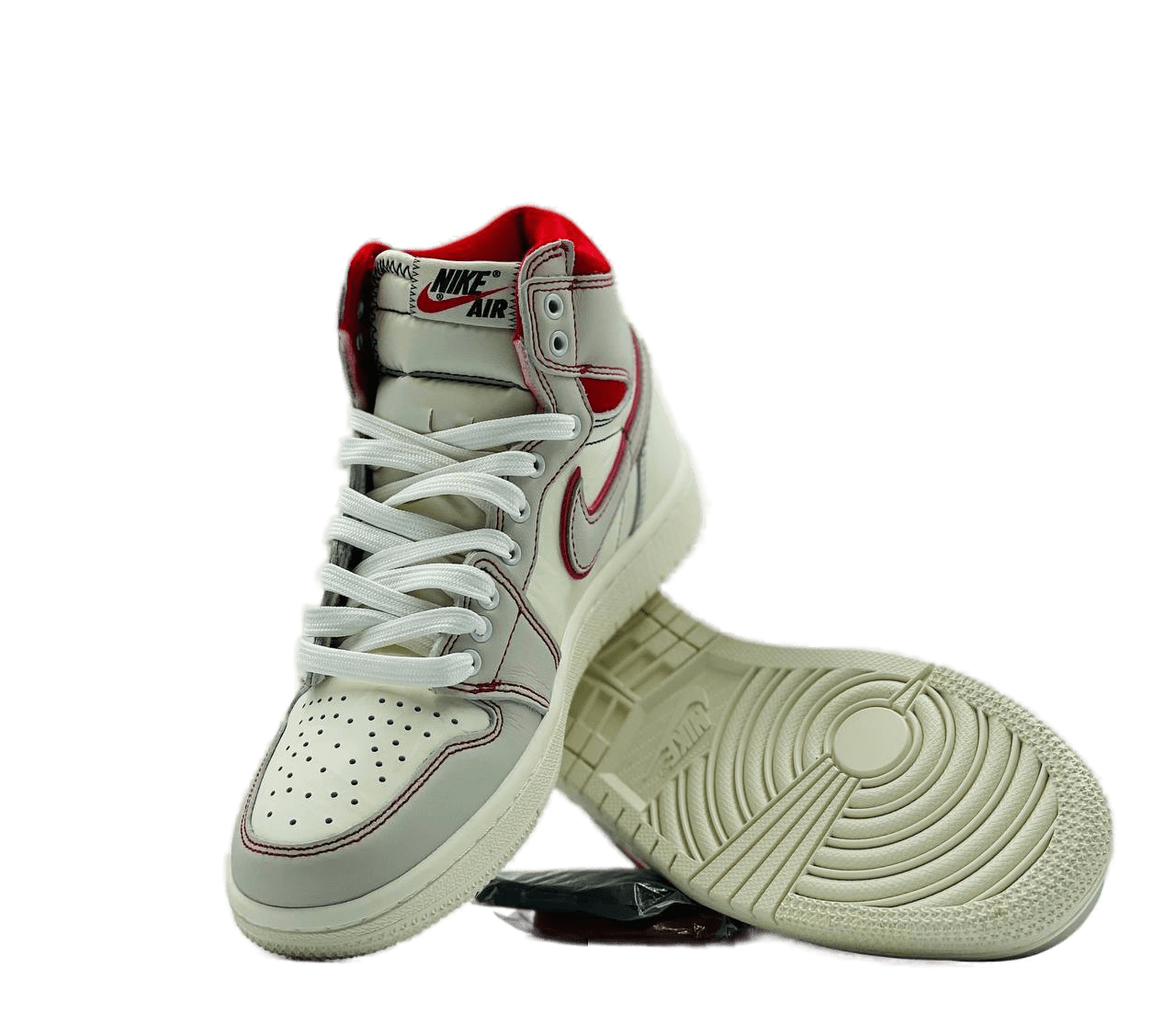 Nike Air Jordan 1 High Серые с красным