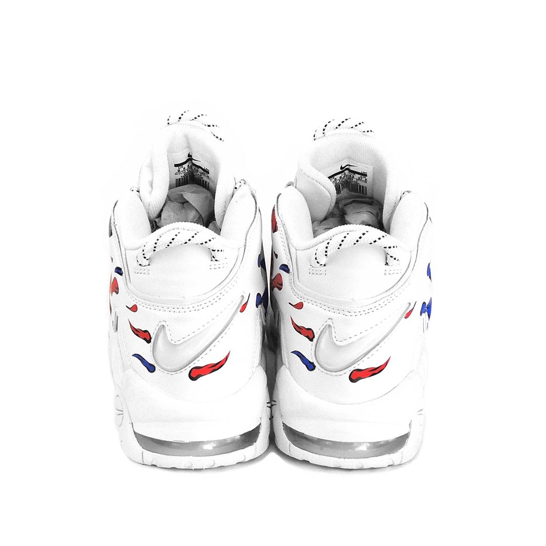 Nike Air More Uptempo, белый с красным и синим, кожа, мужские