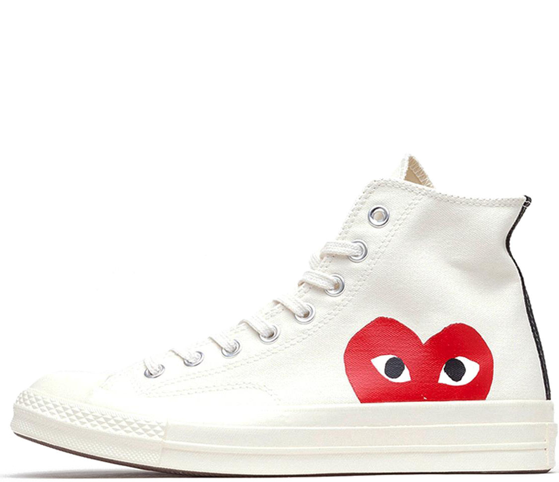 Кеды Converse Play Comme Des Garcons Hight White