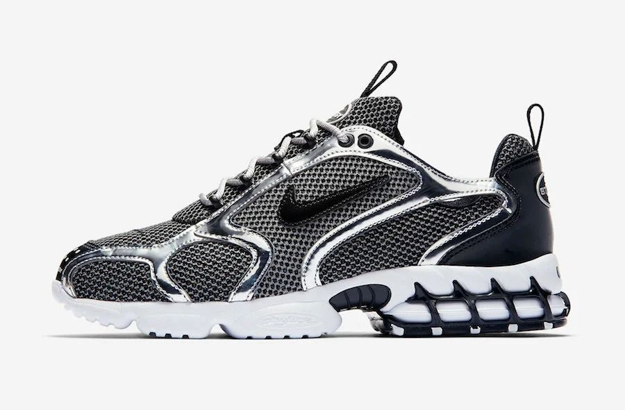 Nike Air Zoom Spiridon Caged 2, черный с серебряным, текстиль, мужские, женские