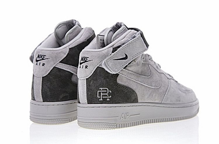 Nike Air Force 1 Mid, серый, замша, мужские