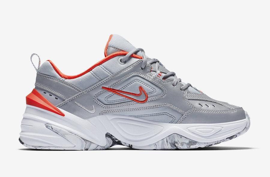 Nike M2K Tekno, серебряный, кожа, нейлон, женские