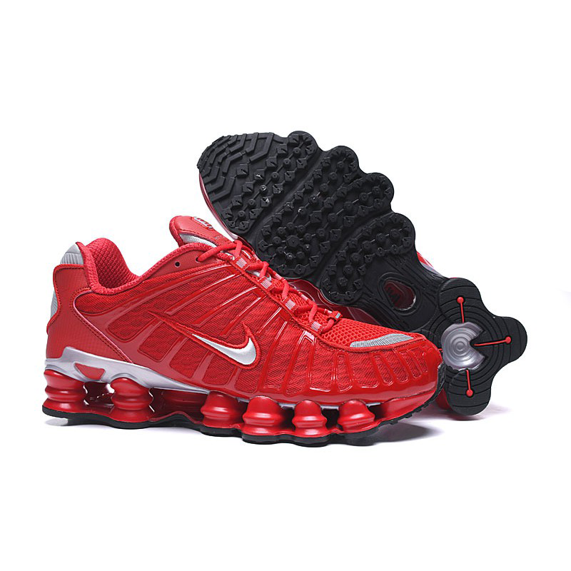 Nike Shox TL, красный с серебряным, нейлон, мужские