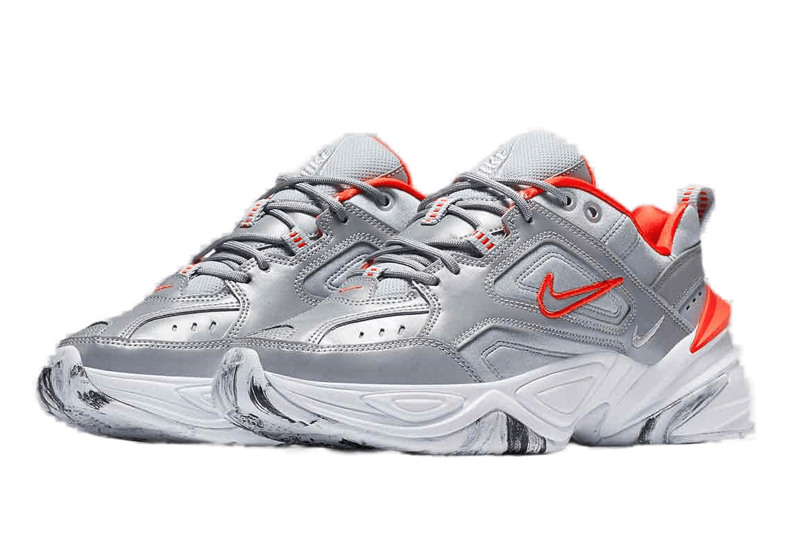 Nike M2K Tekno, серебряный, кожа, нейлон, женские