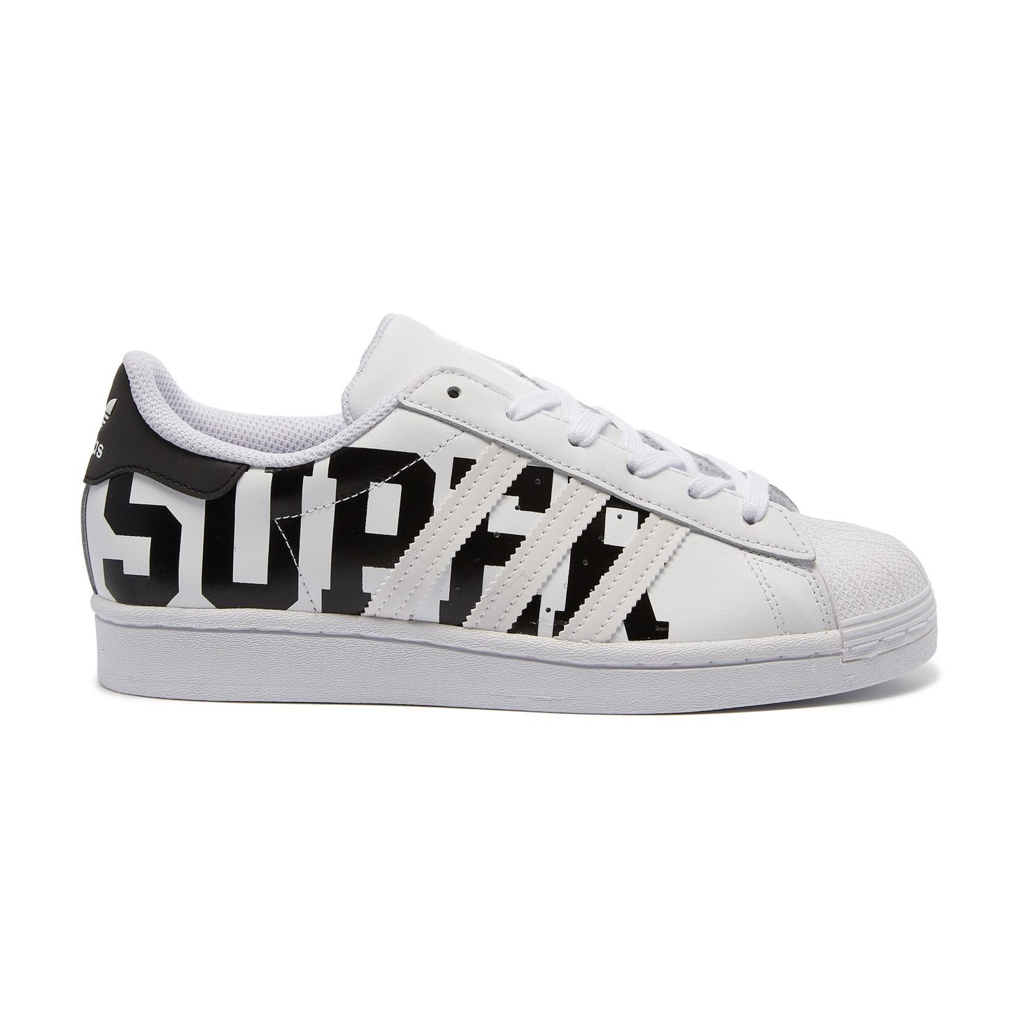 Adidas Superstar, белый с черным, кожа, мужские
