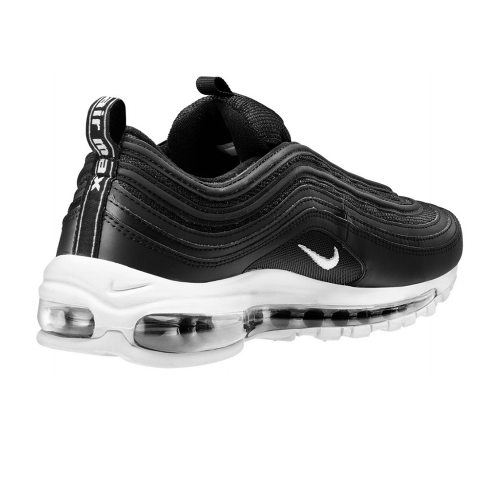 Nike Air Max 97 Black/White, черный с белым, нейлон, кожа, мужские, женские