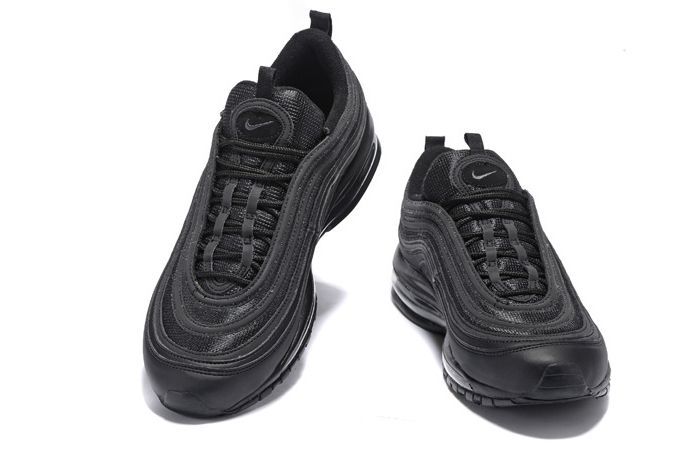 Nike Air Max 97 Black, черные, нейлон, кожа, мужские