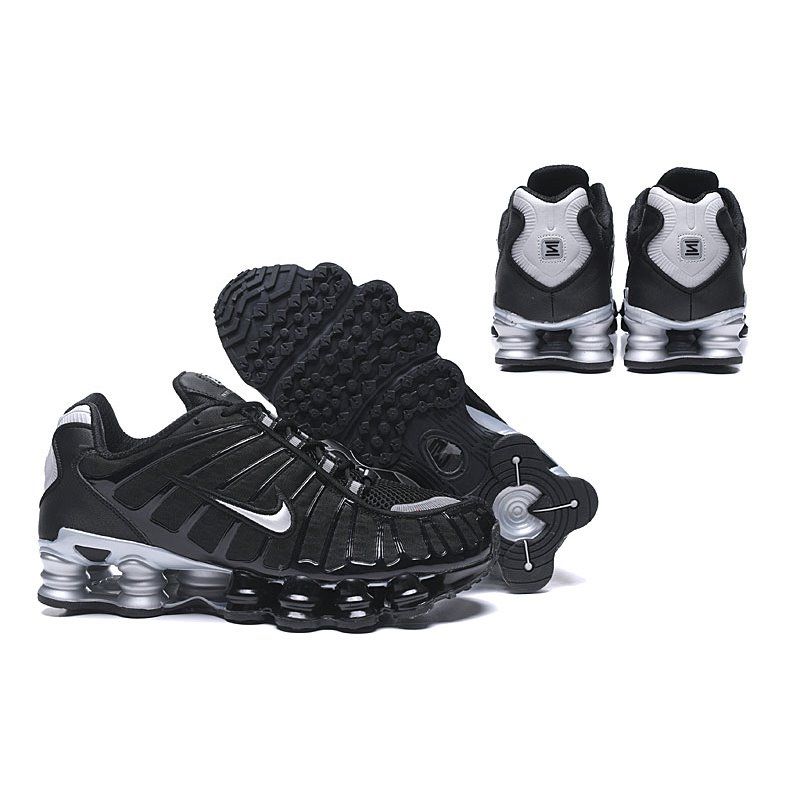 Nike Shox TL, черные с серебряным, нейлон, мужские