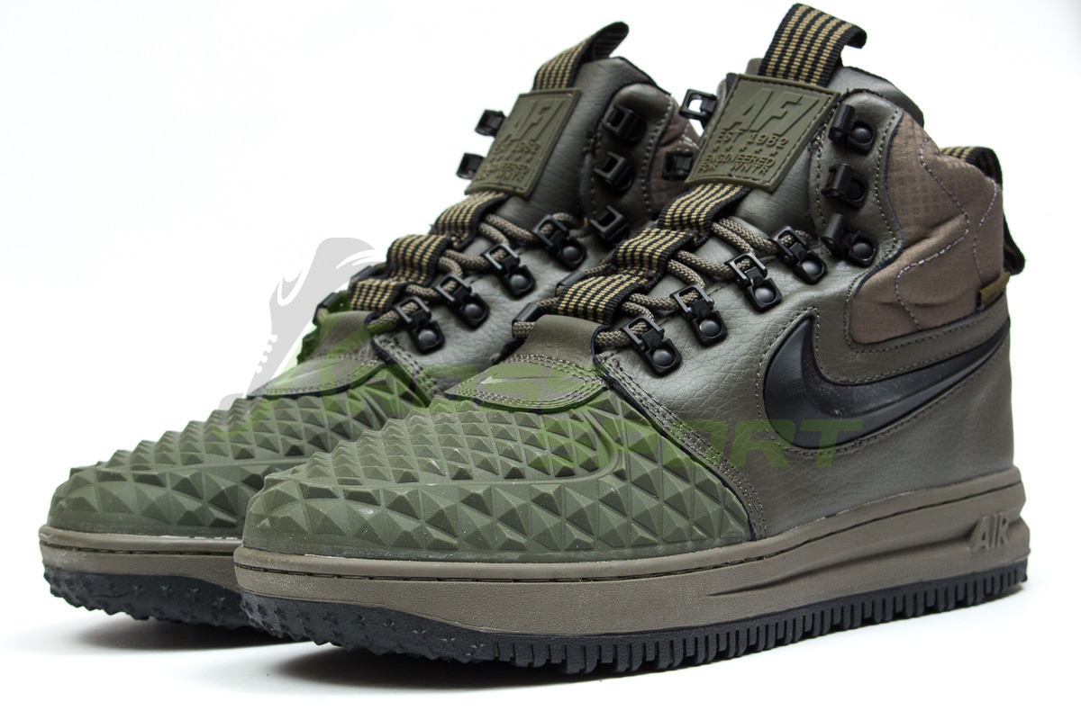  Nike Air Force 1 Lunar Duckboot с мехом Green