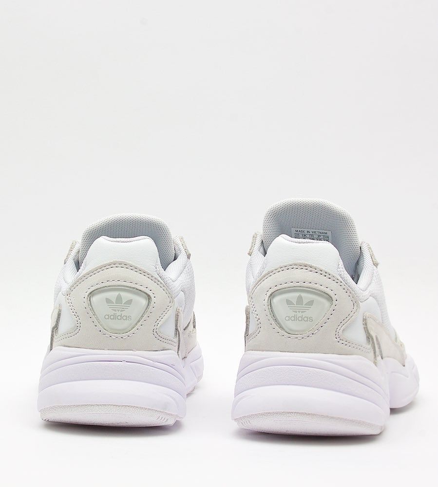 Adidas Falcon, белые, нейлон, замша, женские