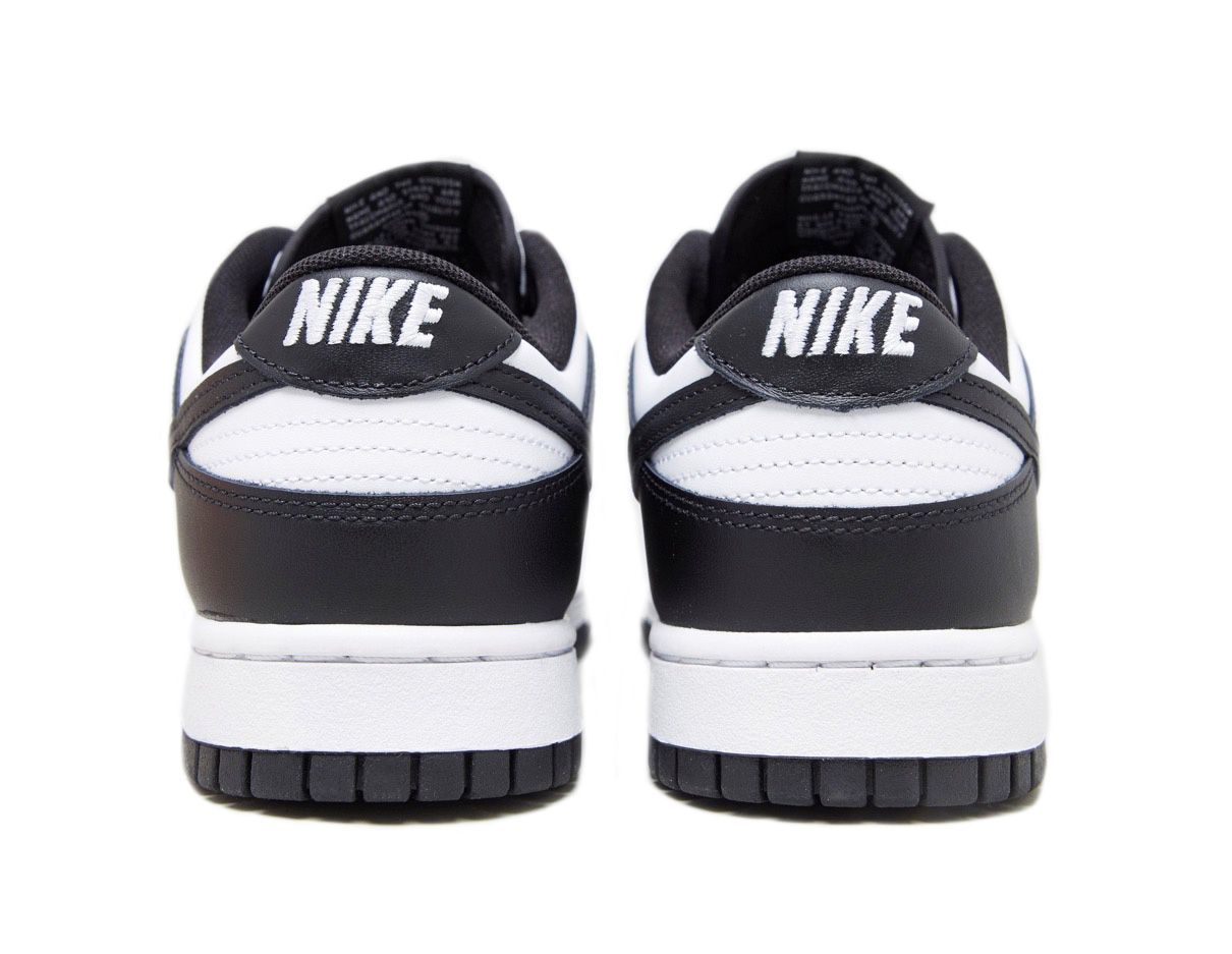 Nike Dunk Low Retro White Black, черные с белым, кожа, мужские, женские