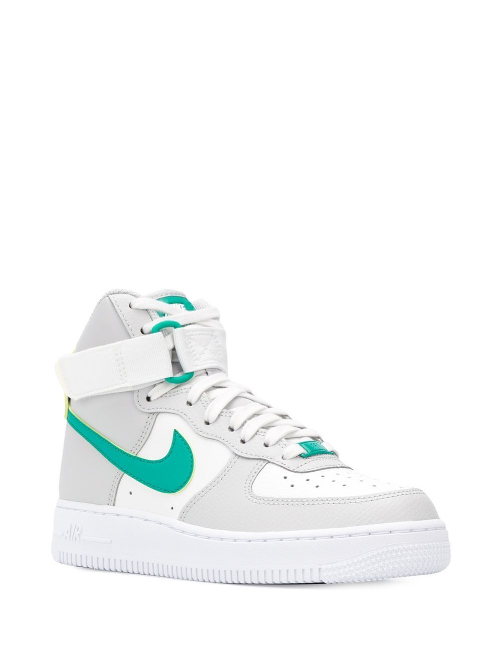 Nike Air Force 1 Mid 07 серый, белый кожаные мужские