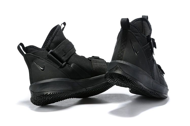 Nike LeBron Soldier 13, черные, нейлон, текстиль, мужские