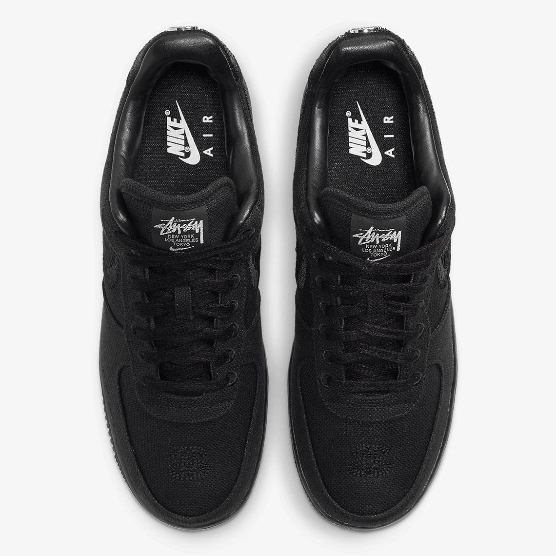 Stussy x Nike Air Force 1 Low черные мужские
