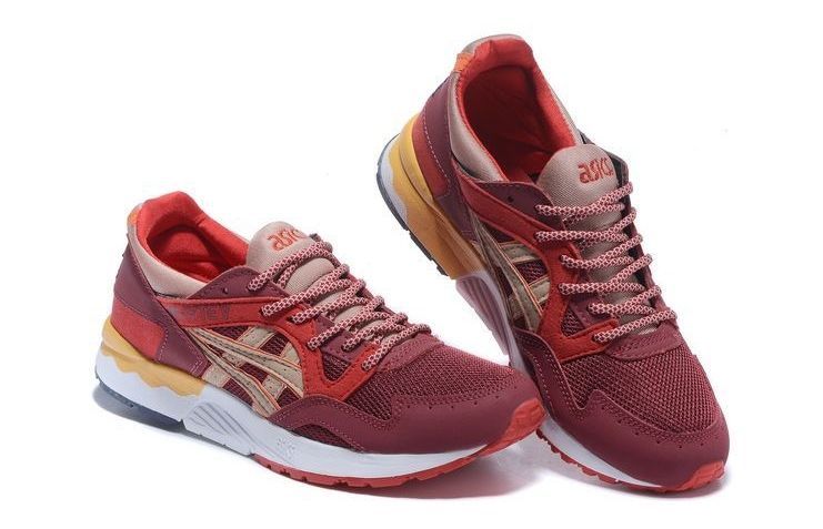 Ronnie Fieg x Asics Gel Lyte 5 бордовые с розовым (35-44)