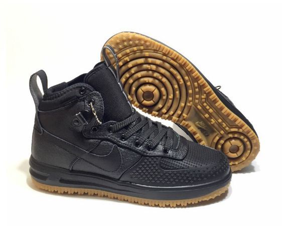 Nike Air Force 1 Lunar Duckboot, черные, кожа, мужские