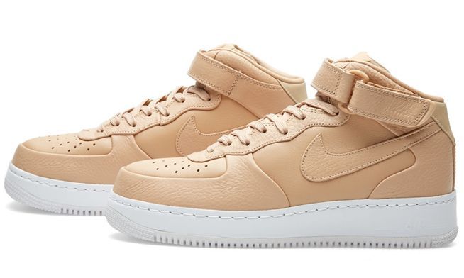 Nike Air Force 1 Lab Mid, бежевый, кожа, мужские