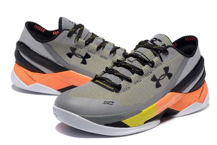Under Armour Stephen Curry 2 Grey/Orange, серый, оранжевый, нейлон, мужские
