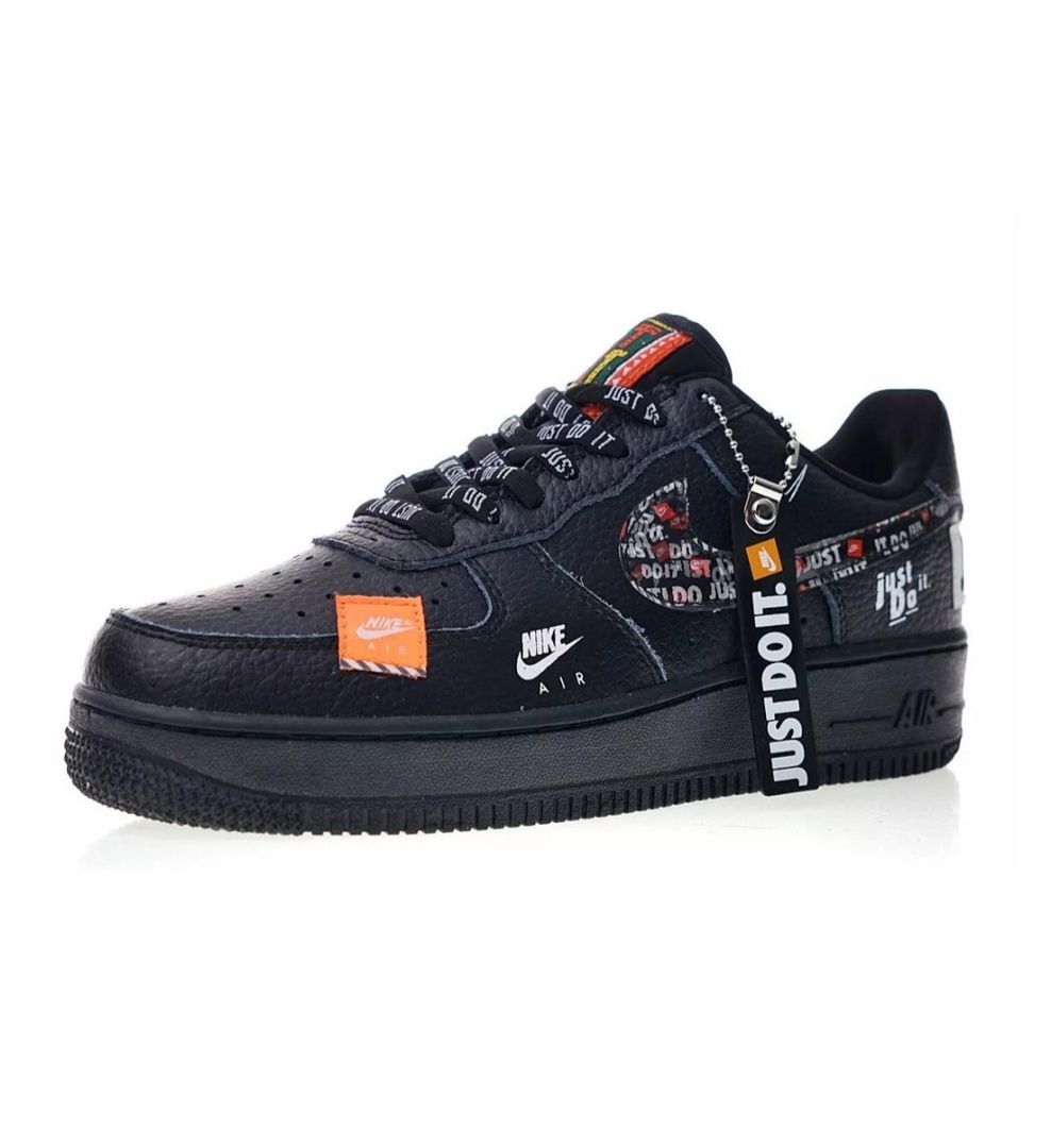 Nike Air Force х OFF White Black, черный, кожа, мужские, женские