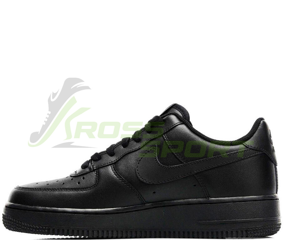 Nike Air Force 1 Low All Black с мехом