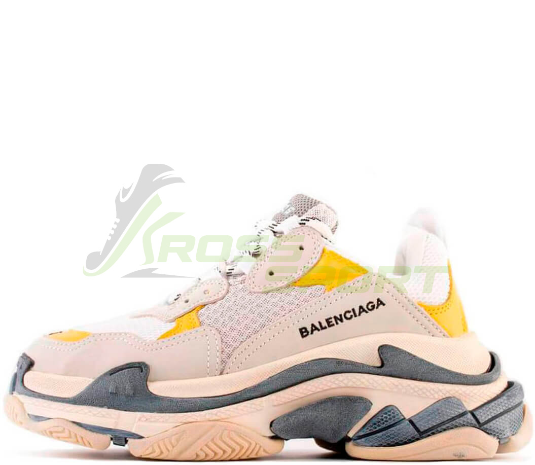  Balenciaga Triple S Light Grey/Yellow