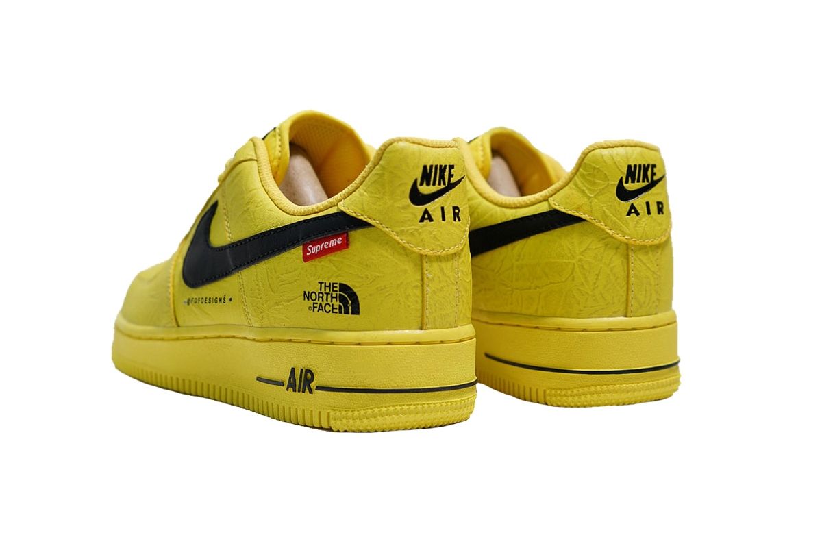 Nike Air Force 1 Lab Low, желтый с черным, кожа, мужские