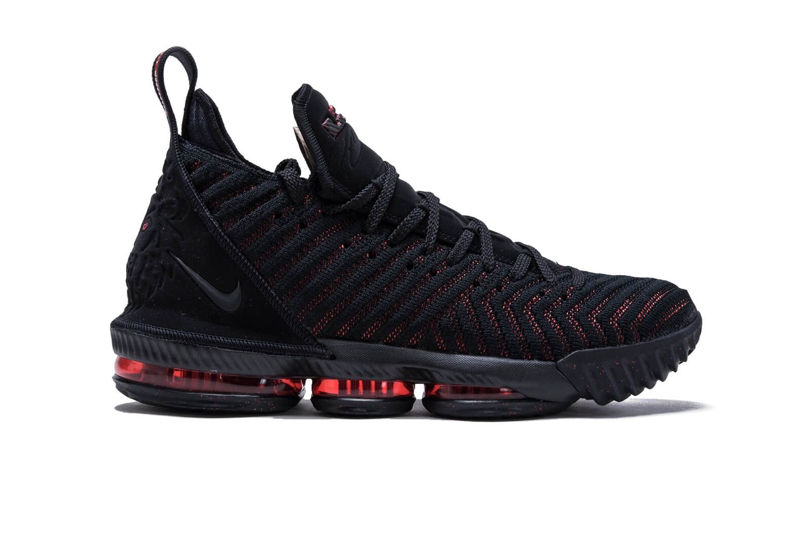 Nike Lebron, черный с красным, нейлон, текстиль, мужские
